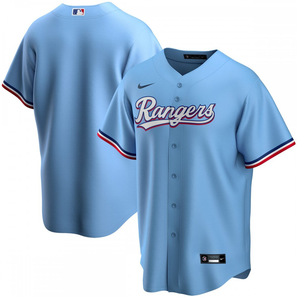 Texas Rangers Youth Alternate Replica Team Jersey - Light Blue-Pro Kit Vault | Brand New 26/27 Sports Jerseys